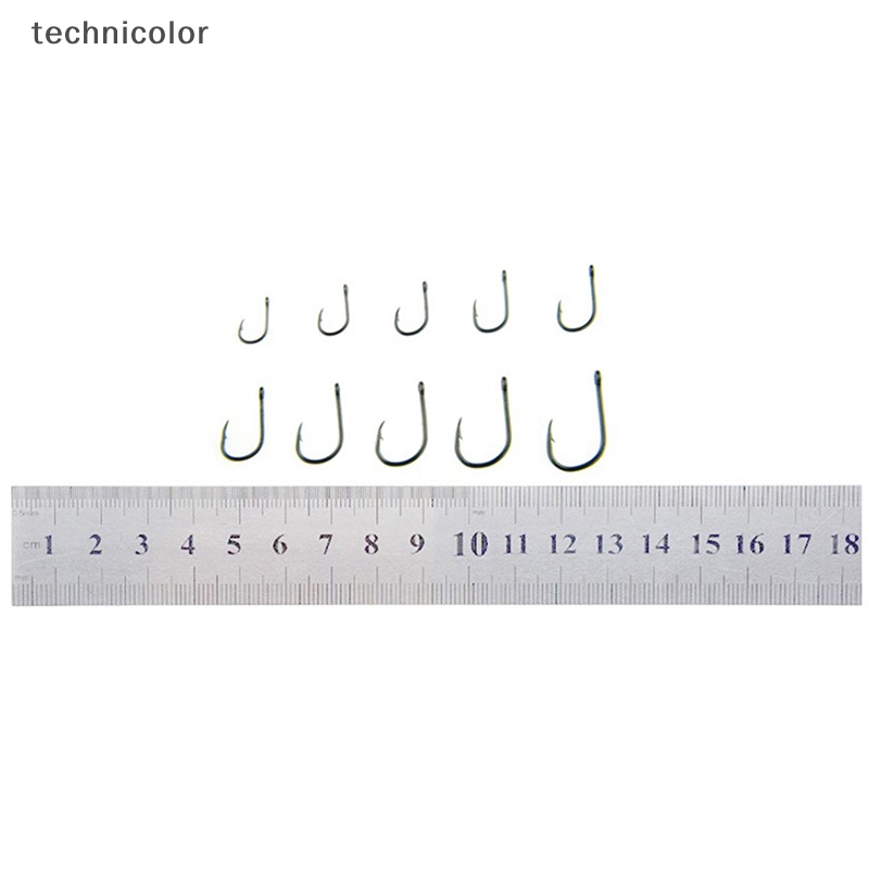 Set 100 Lưỡi Câu Cá Màu Đen Bằng Thép carbon Cao Cấp