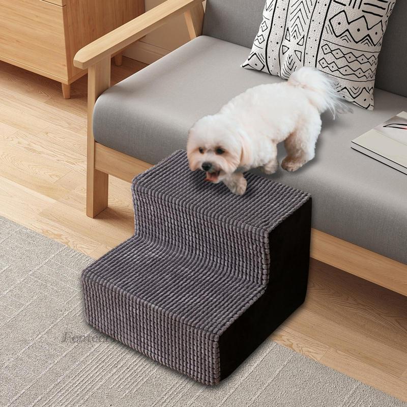 [Fenteer1] Bậc Thang 2 Tầng Di Động Thoải Mái Bền Và Mềm Mại Chống Trượt Cho Thú Cưng