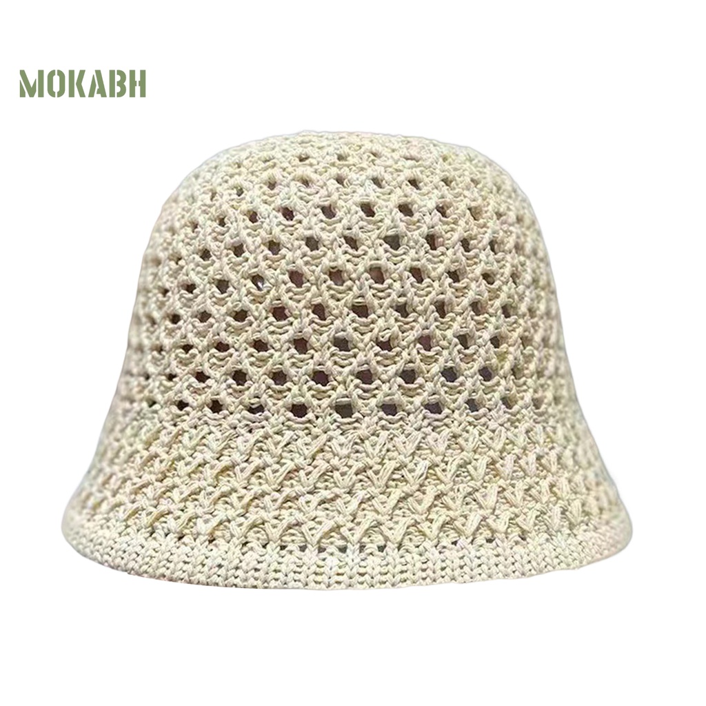 Mũ Dệt Bằng Polyester Mềm Thoáng Khí Có Thể Gấp Lại Phù Hợp Cho Mùa Hè [Mok Abh]