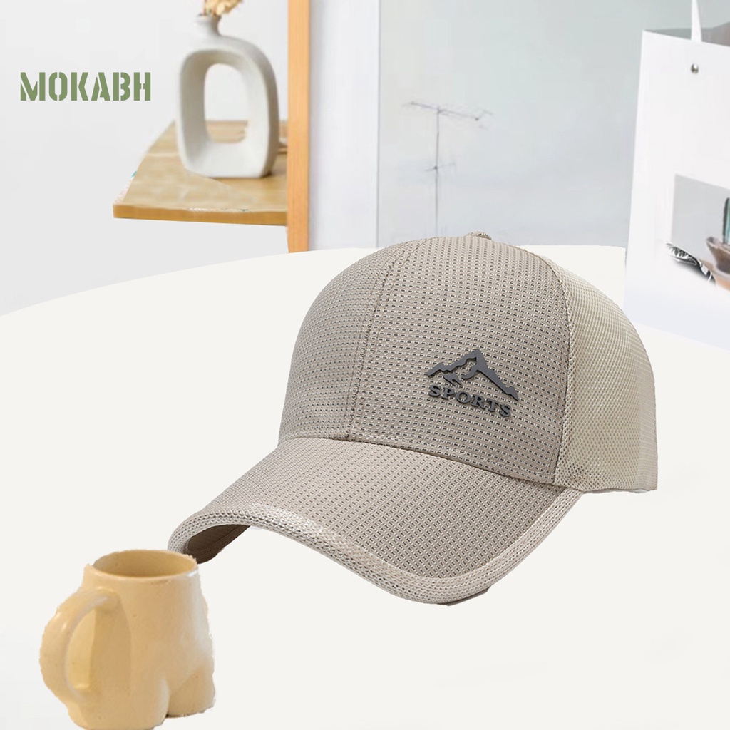 Mũ Lưỡi Trai Phối Lưới Thoáng Khí Chống Tia UV Màu Sắc Đơn Giản Thời Trang Mùa Hè Cho Nam