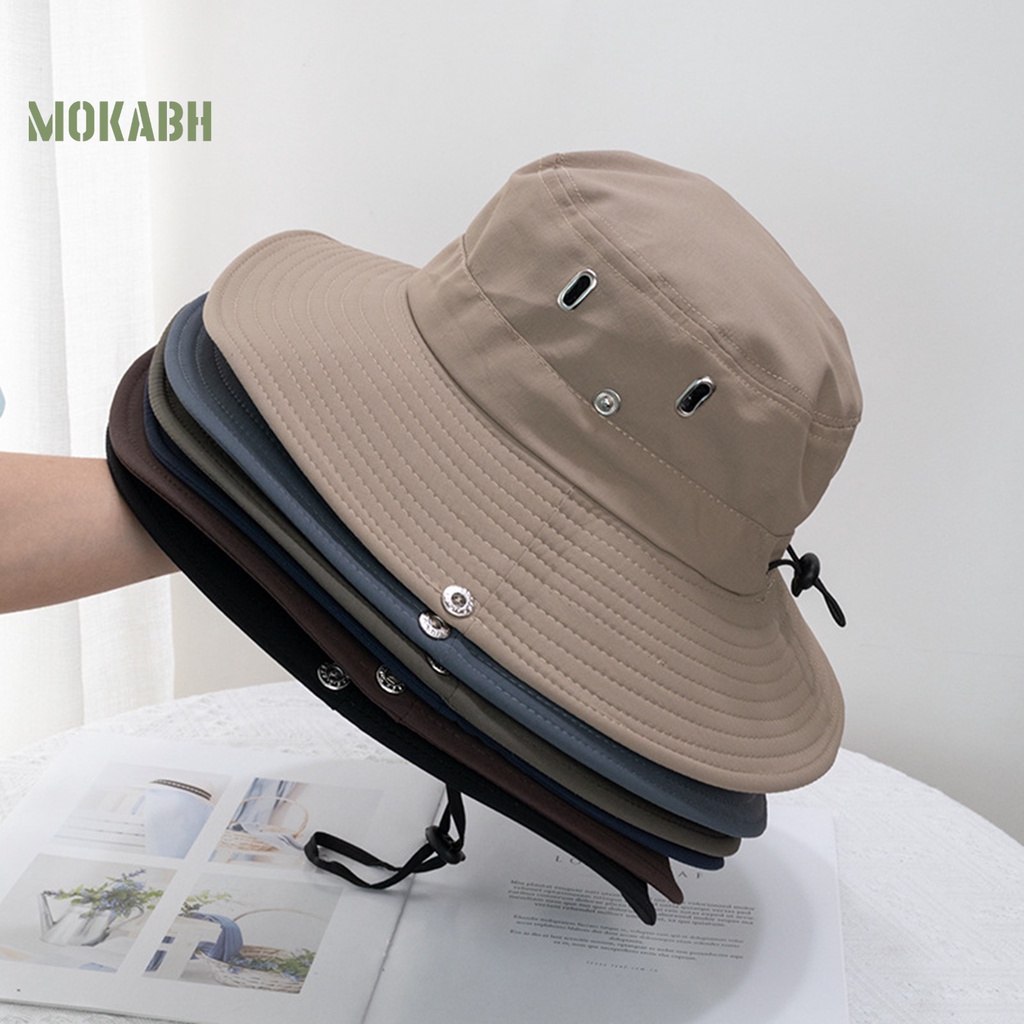 Mũ Rộng Vành Chống Nắng Chống Tia UV Thoáng Khí Màu Sắc Đơn Giản Dành Cho Nam Và Nữ