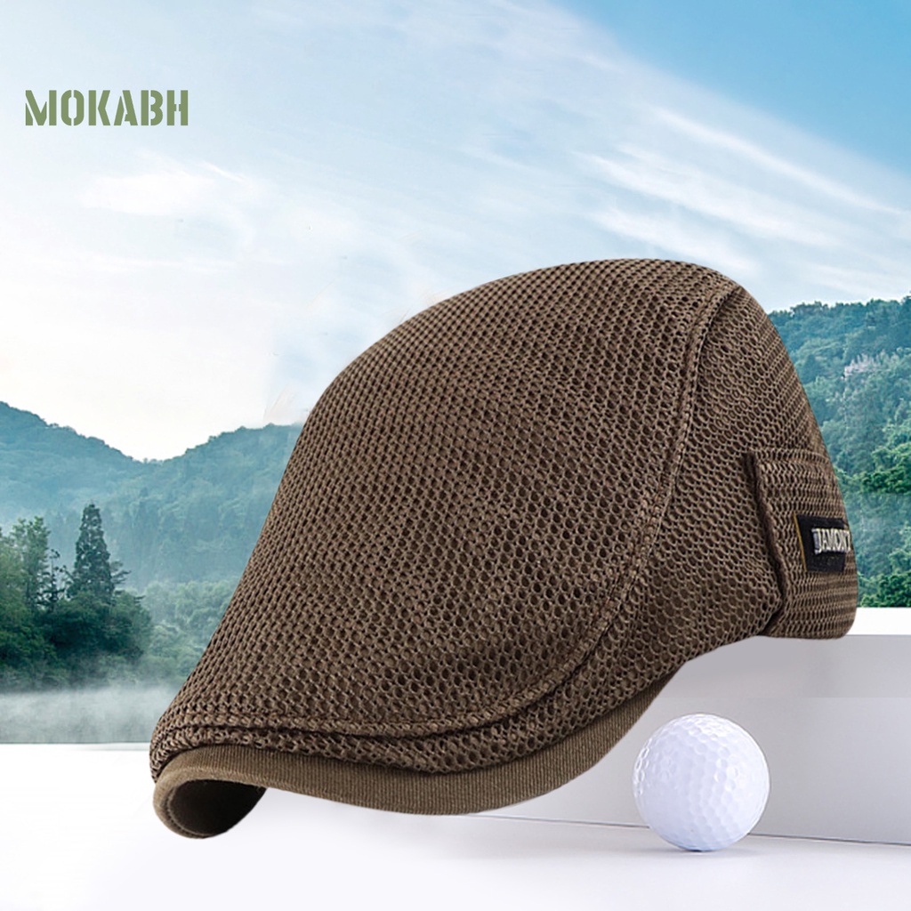 [Mok Abh] Mũ Beret Lưới Chống Nắng Có Thể Điều Chỉnh Kích Cỡ Dành Cho Nam