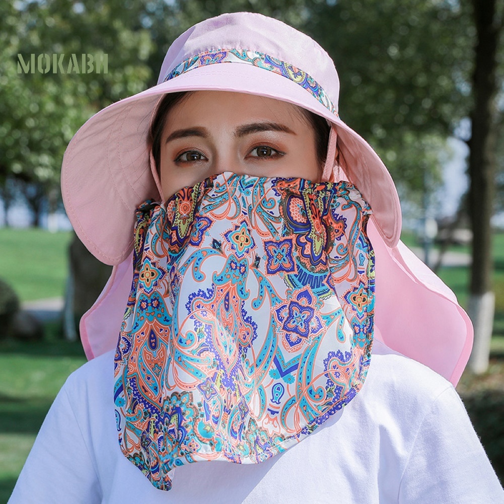 Nón Rộng Vành Chống Tia UV Họa Tiết Hoa Thời Trang Mùa Hè Cho Nữ