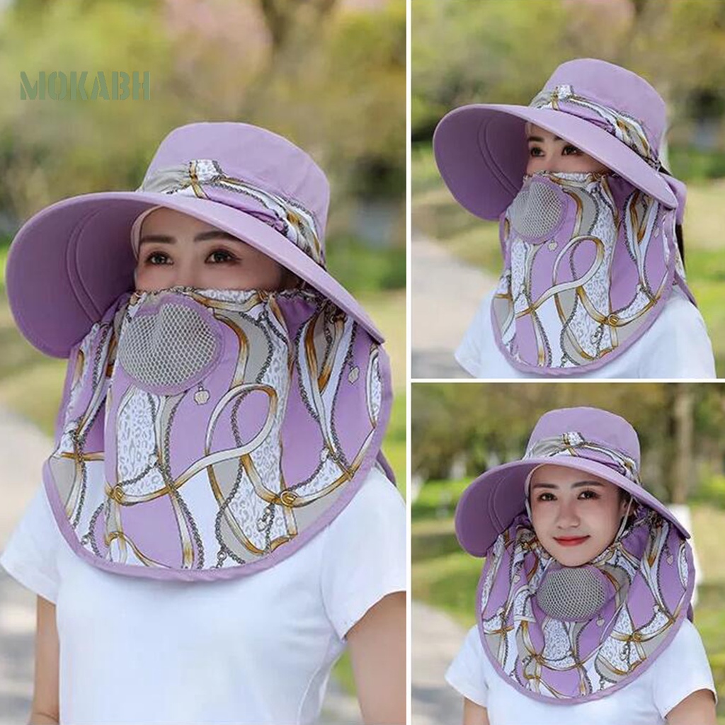 [Mok Abh] Mũ Rộng Vành Chống Nắng Bằng Chất Liệu Cotton Dùng Khi Leo Núi