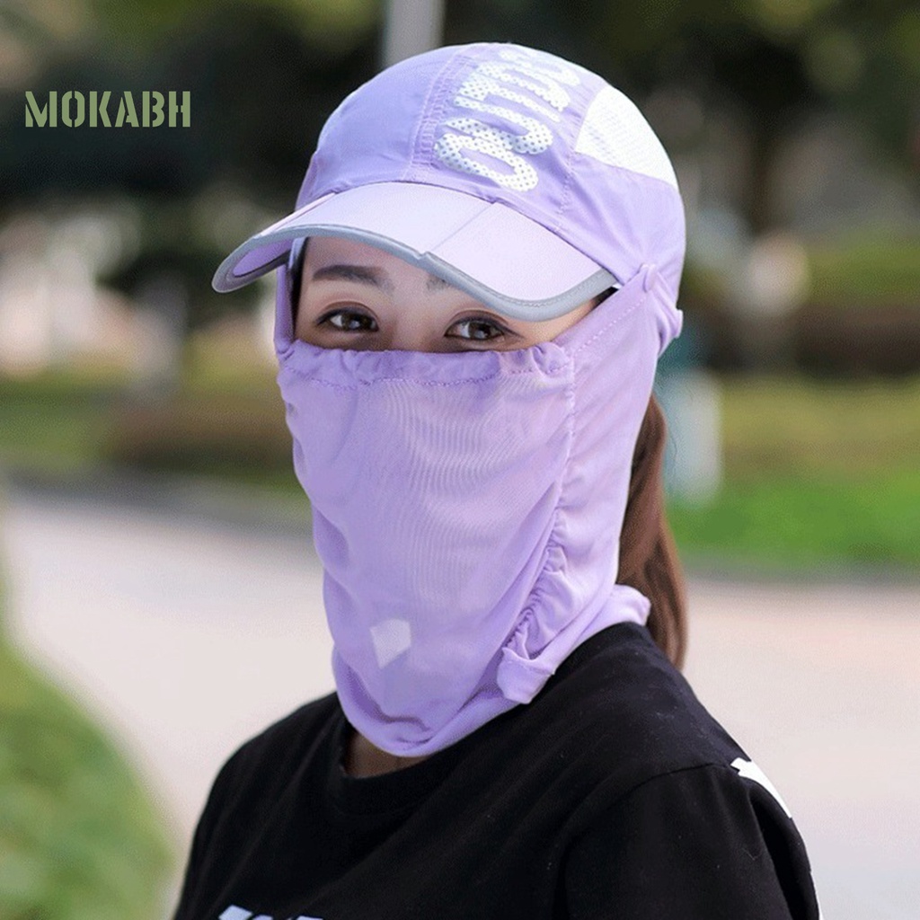 2 Mũ Lưỡi Trai Có Màng Che Mặt Chống Tia UV Có Thể Gấp Lại Dành Cho Nam Nữ
