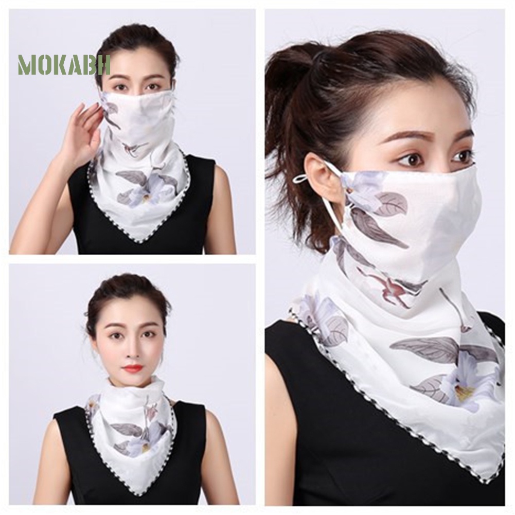 Khẩu Trang Chống Tia UV Chống Bụi Họa Tiết Hoa Dùng Khi Lái Xe Thể Thao Ngoài Trời Dành Cho Nữ