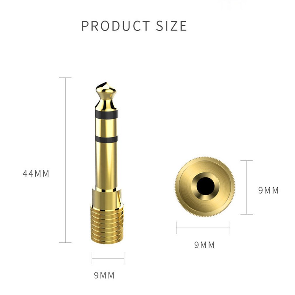 5Pcs/Set Headphone Adapeters Gold-Plated Durable 6.35Mm 1/4 Inch Port Plug To 3.5Mm Male Stereo Socket Adapter [Q/14]