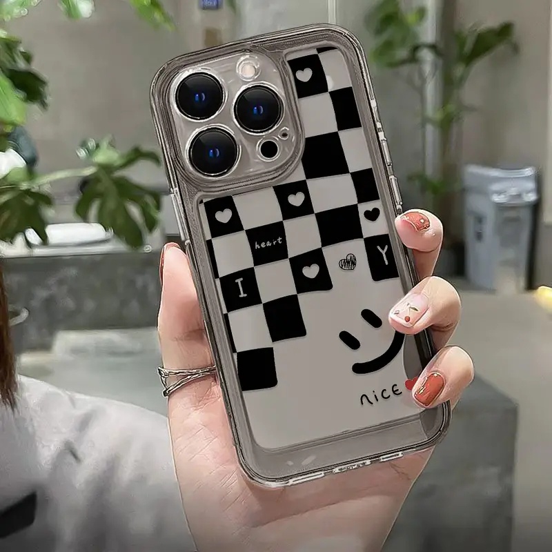 Ốp Điện Thoại TPU Mềm Chống Sốc Họa Tiết Mặt Cười Cho IPhone 11 14 13 12 Pro Max XS X XR 7 + 8 6 6S Plus Sự Bảo Vệ