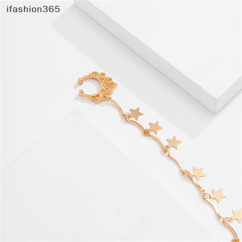 Khuyên Mũi Tua Rua Đính Ngọc Trai Giả Bằng Hợp Kim Thời Trang Bohemia Cho Nữ ifashion365