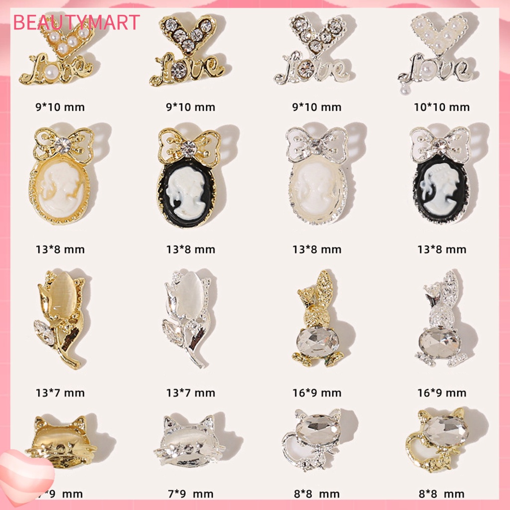 Set 20 Phụ Kiện Trang Trí Móng Tay Tạo Hiệu Ứng Ánh Kim Nhiều Màu Sắc