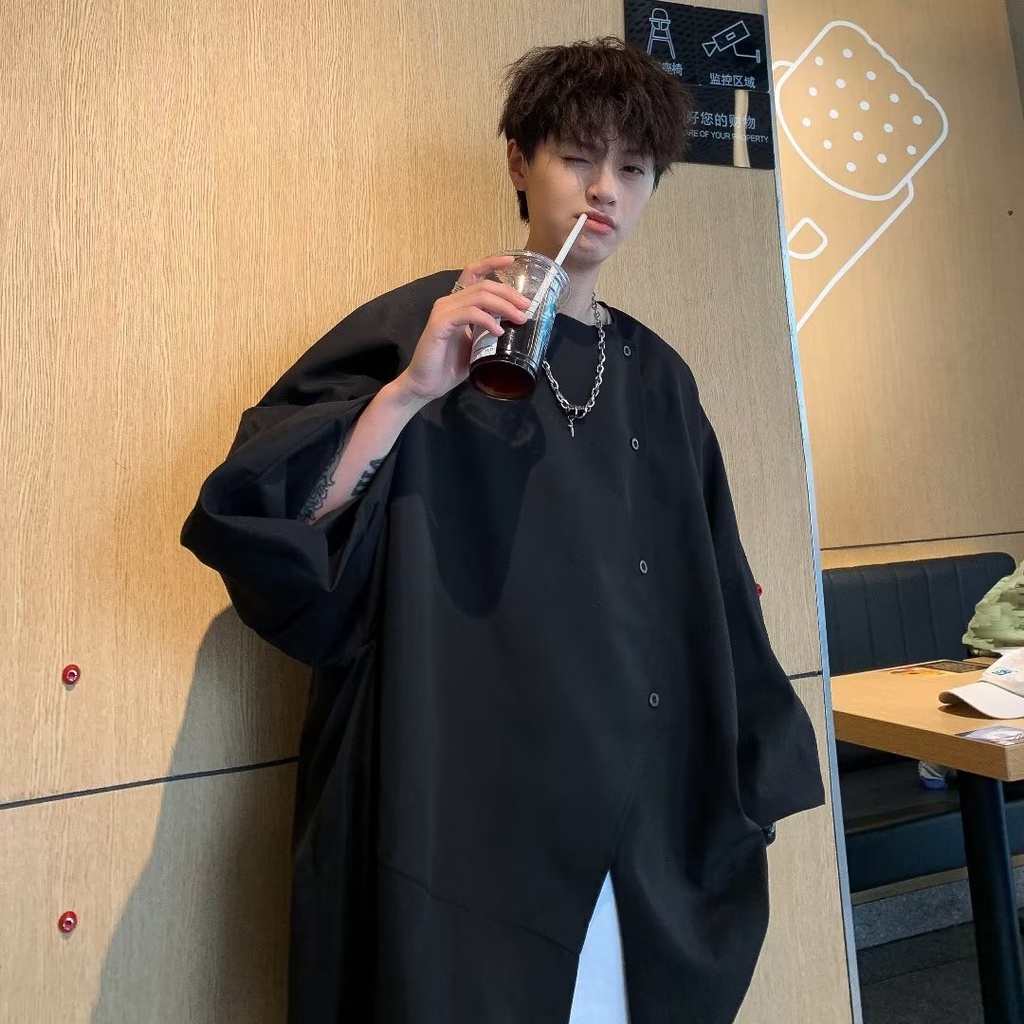 Áo Sơ Mi Tay Ngắn Mỏng Phong Cách Ruffian Cao Cấp Thời Trang Mùa Hè Hàng Mới 2023 Dành Cho Bạn Nam