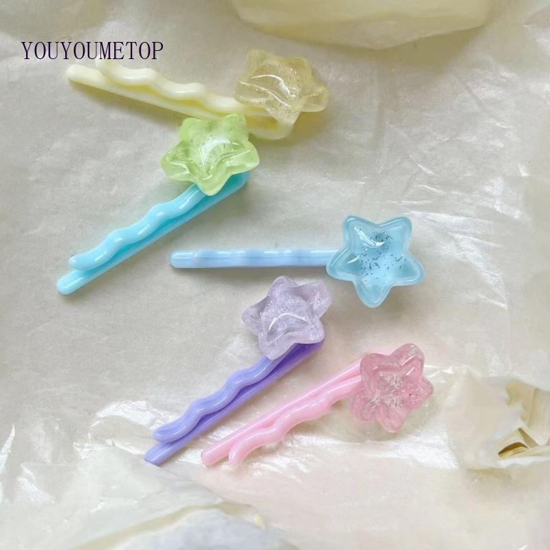 Set 5 Kẹp Tóc Hình Ngôi Sao Nhiều Màu Sắc Thời Trang