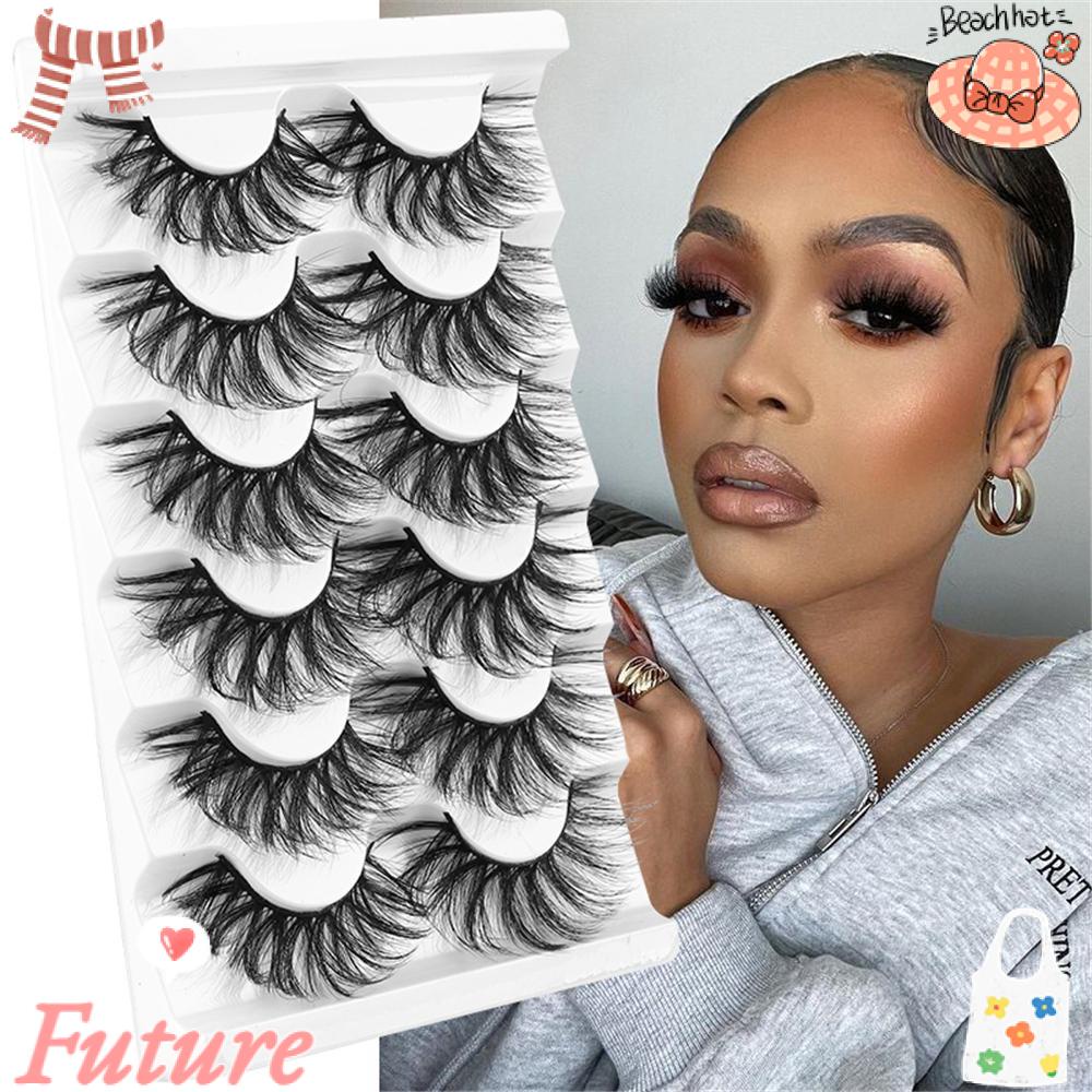 Set 6 Cặp Lông Mi Giả 8D Trang Điểm Tạo Kiểu Tóc Xoăn