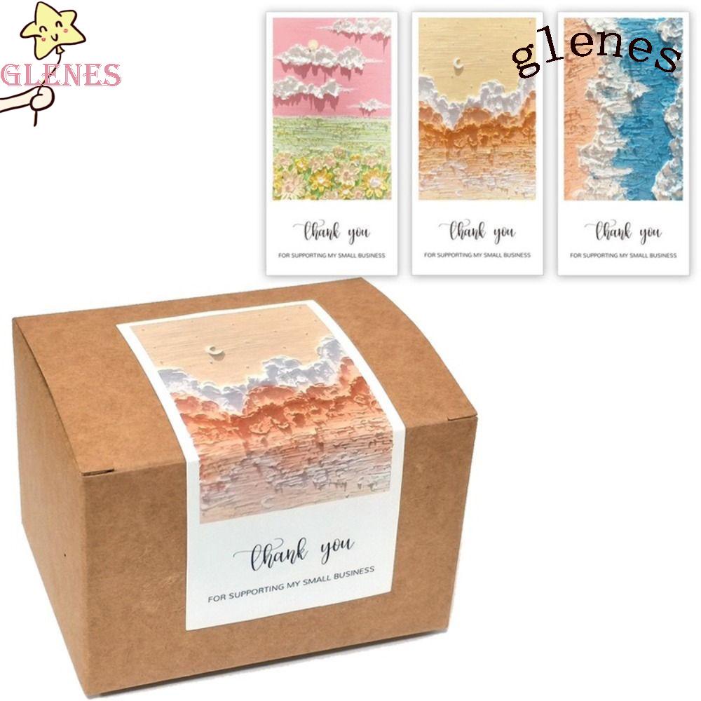 Nhãn Dán Niêm Phong Bao Bì Đa Năng Tự Dính Họa Tiết Tranh Sơn Dầu Cổ Điển