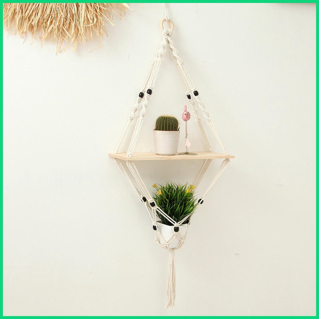 Khung Treo Chậu Cây Nổi Bằng Macrame Độc Đáo Trang Trí Phòng Ngủ Jiwvnjiwvn