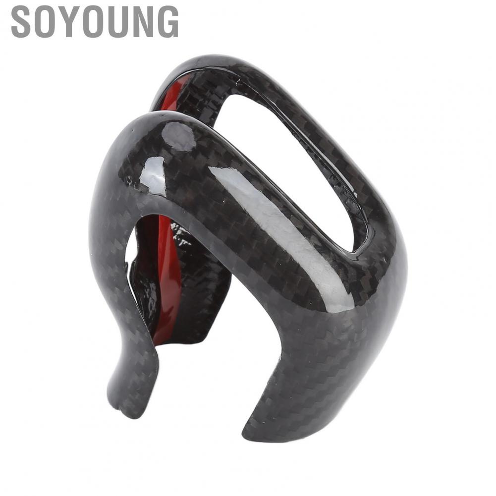 Soyoung Shift Knob Cap  Easy Installation Cover Replacement for S60 V60 2019‑2021 Car Modification
