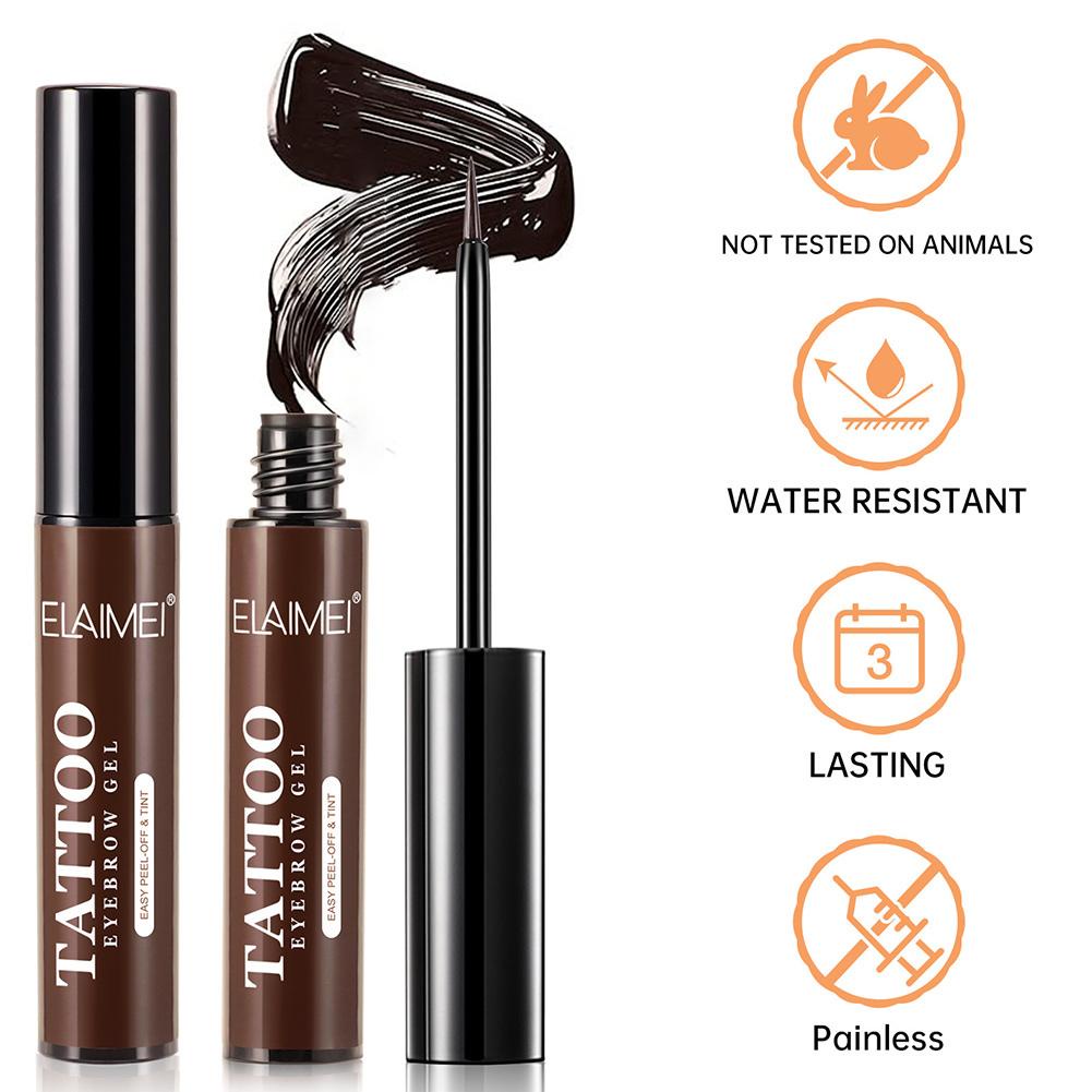 Kem Nhuộm Lông Mày 3 Màu Sắc Tùy Chọn Chống Thấm Nước Kèm Cọ Trang Điểm Cho Nữ J6T3