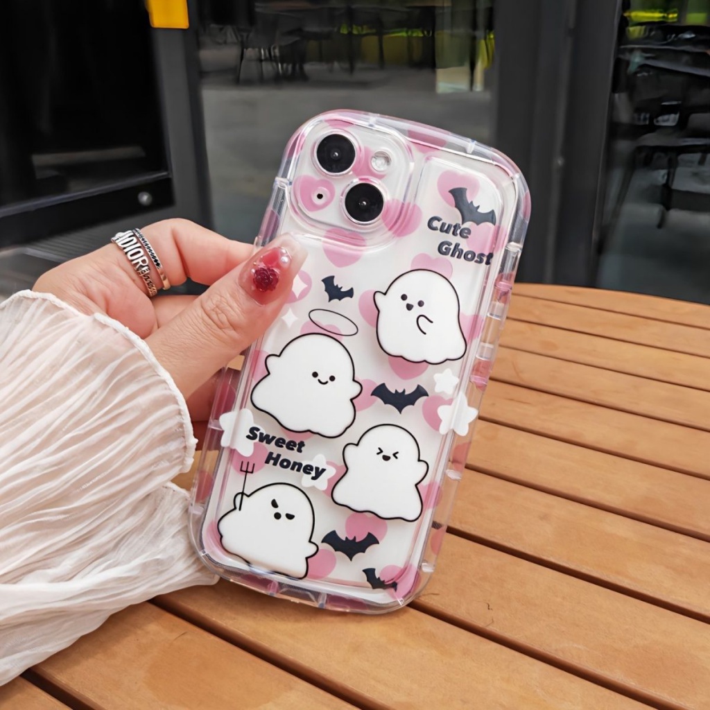 Ốp lưng iphone Túi Khí Chống Sốc In Hình Ma Dễ Thương Cho Iphone 6 / 6S / 6splus / se / 7 / 7plus / 8 / 8plus / X / xs / xsmax / 11 / 12 / 13 / 14 / plus / pro / pro max-422