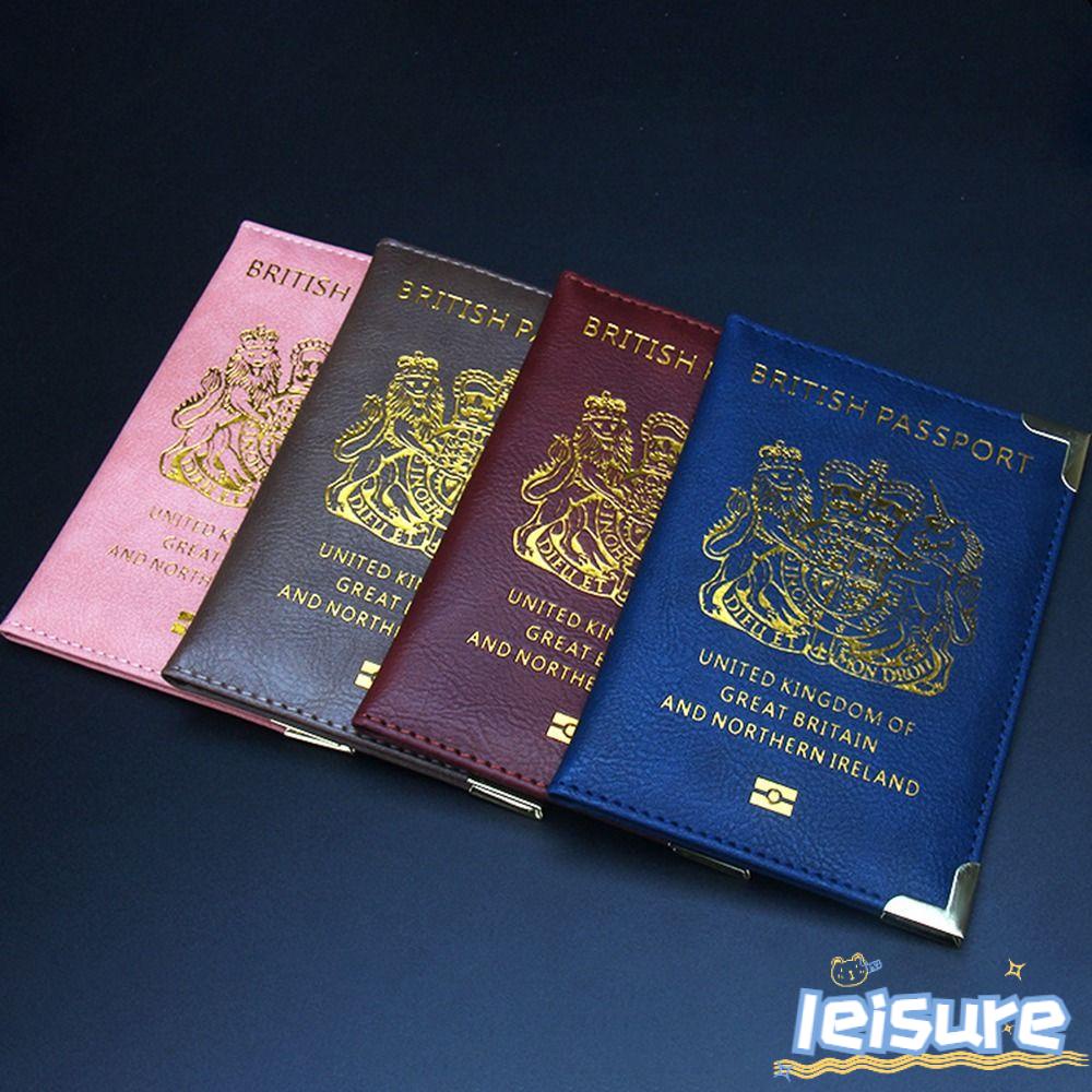 Set 2 Vỏ Bọc Hộ Chiếu Bằng Da Pu Siêu Bền Phong Cách Anh Quốc