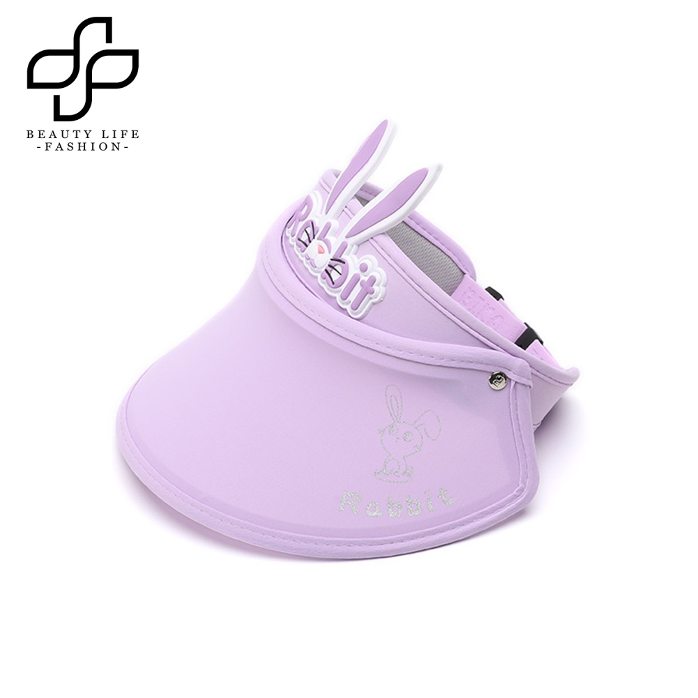 Mũ Lưỡi Trai Chống Nắng Hở Chóp Xoay 360 Độ Hình Thỏ Dễ Thương Có Thể Điều Chỉnh Cho Bé