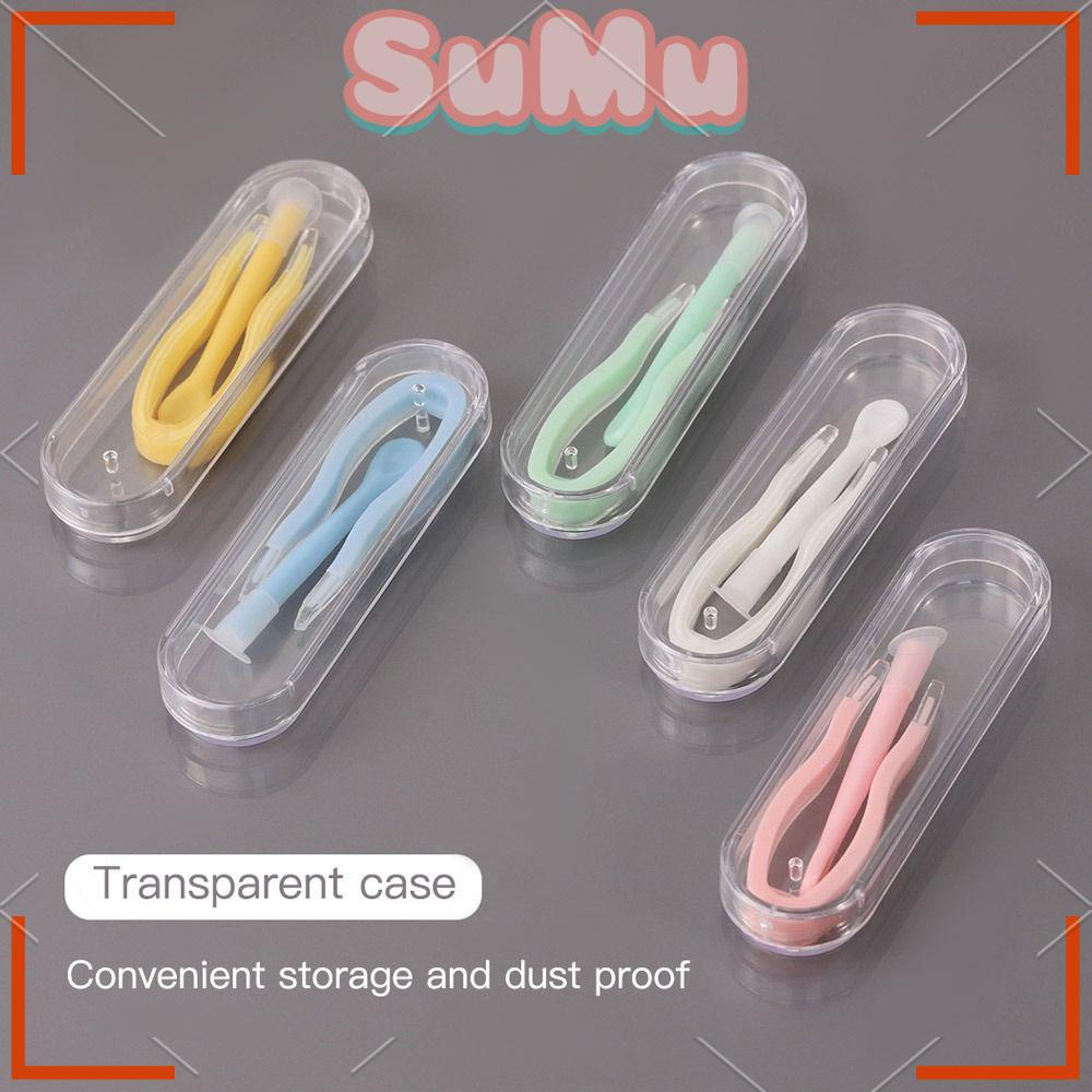 Set 10 Hộp Đựng Kính Áp Tròng Trong Suốt Màu Sắc Ngẫu Nhiên Kèm Nhíp Gắp