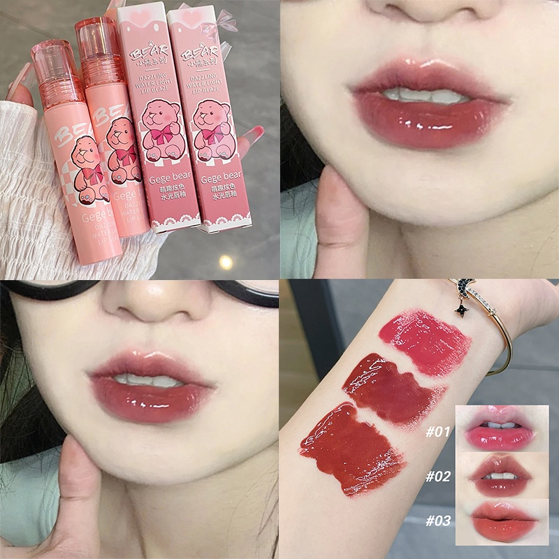 Son Môi Dưỡng Ẩm Chống Thấm Nước Không Dính Thành Cốc Thiết Kế Vỏ Hình Hoa Hồng Đẹp Mắt