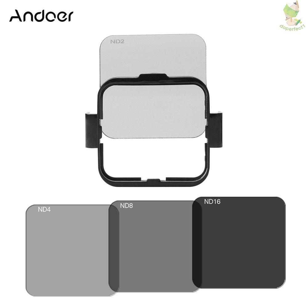 Andoer Square Lens Filter Protector Kit Set(ND2/ND4/ND8/ND16) Replacement for  4 Session w/ Filter Mounting Frame Holder   Came-6.5