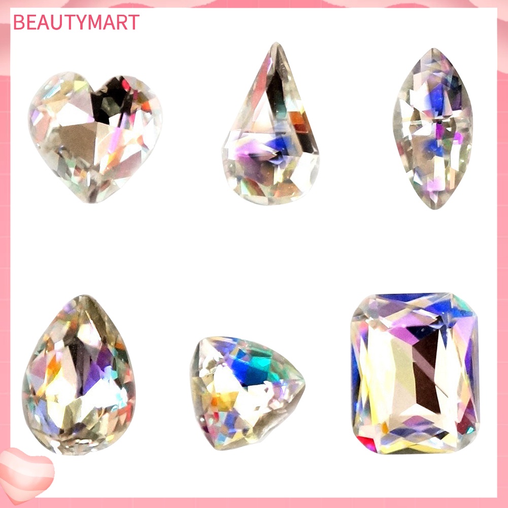 Set 10 Hạt Cườm Đá Hình Giọt Nước Nhiều Màu Dùng Trang Trí Điện Thoại / Móng Tay Nghệ Thuật DIY