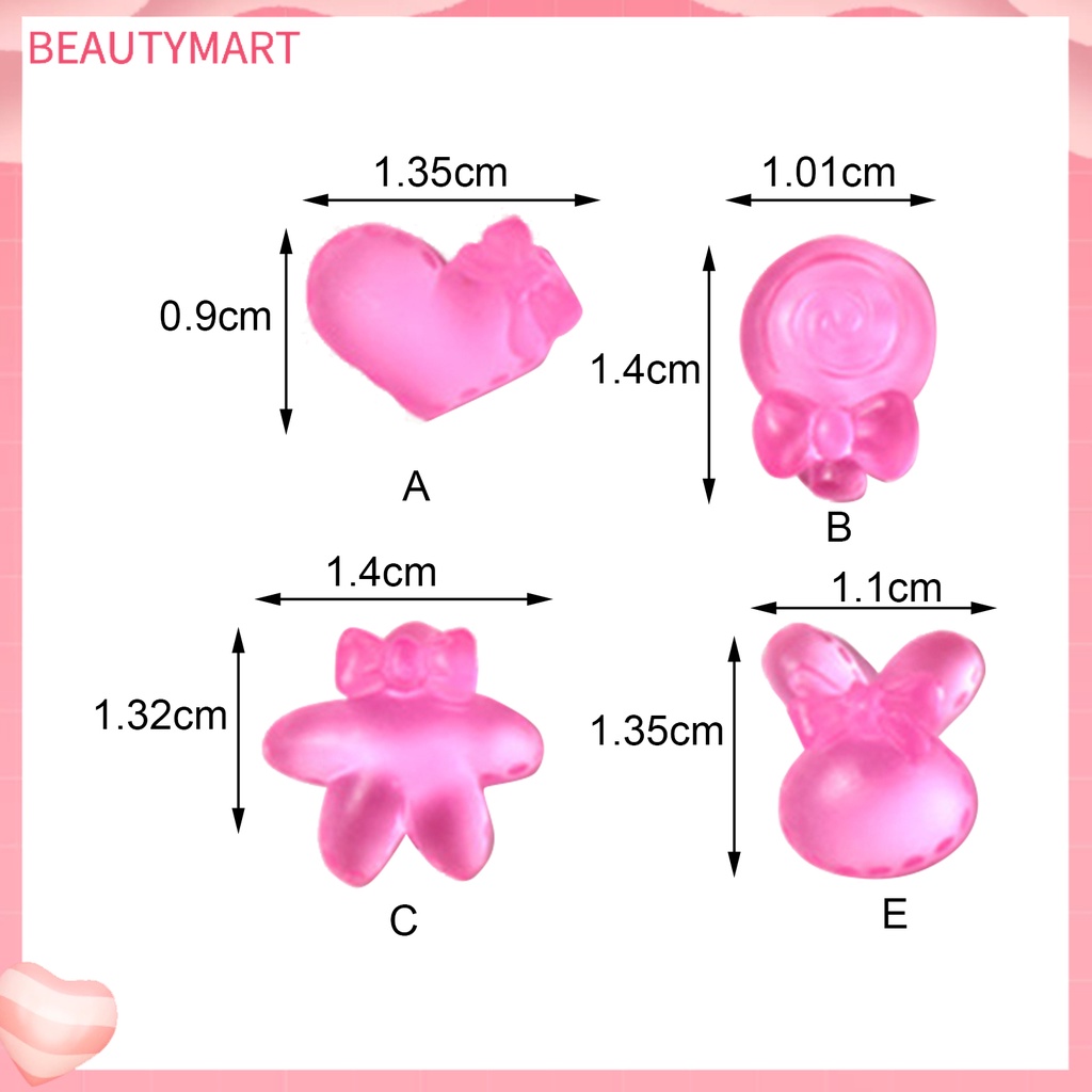 Set 20 Phụ Kiện Trang Trí Móng Tay Trong Suốt Họa Tiết Hoạt Hình Dễ Thương