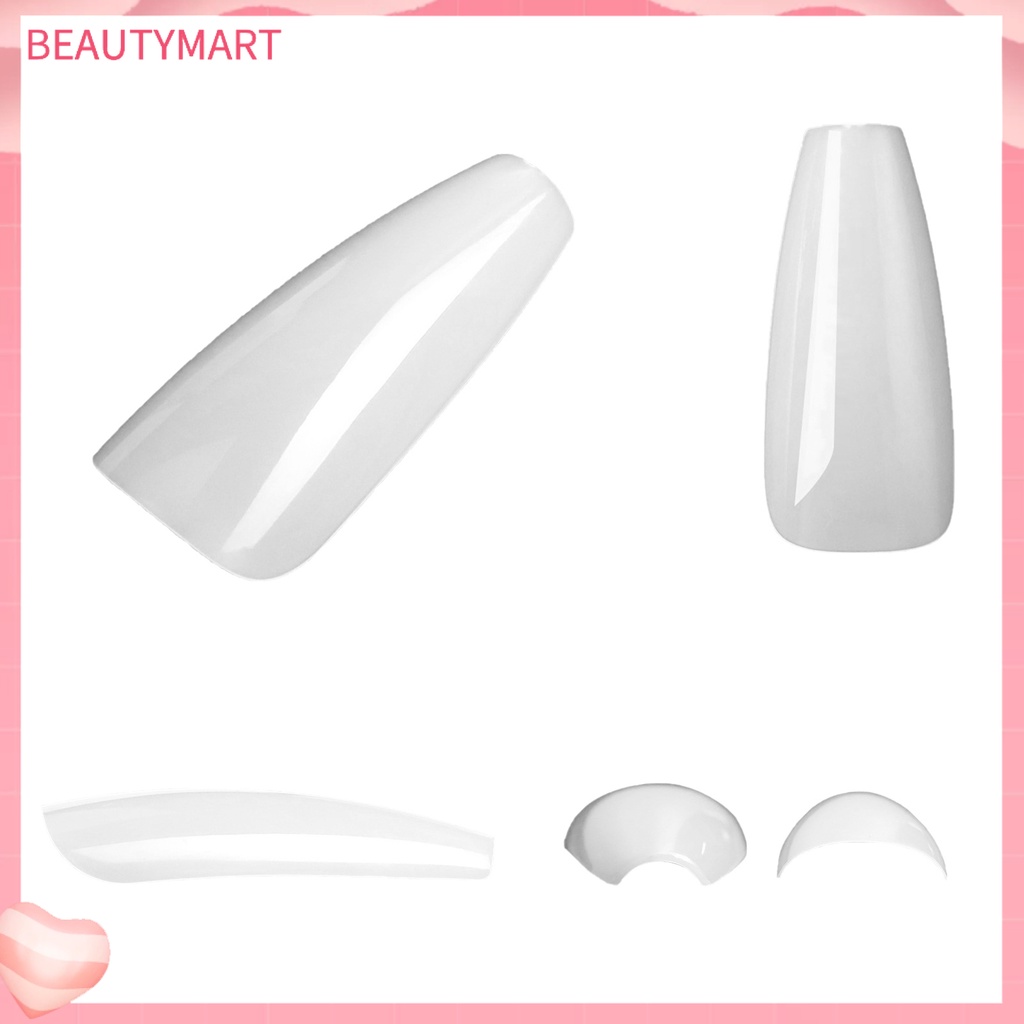 Bộ 500 Móng Tay Giả Trong Suốt Chống Vỡ Lâu Trôi DIY