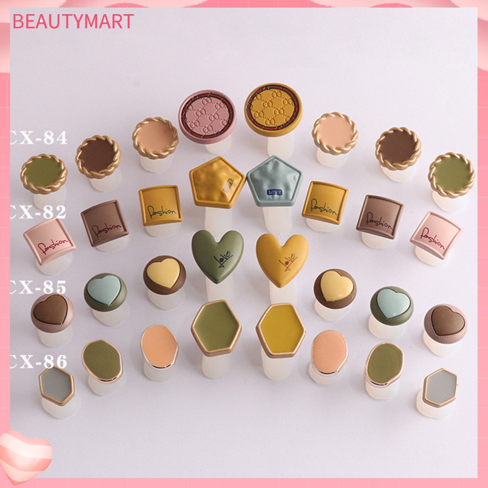 Set 8 Dụng Cụ Tách Ngón Chân Bằng Silicone Hình Vuông / Trái Tim DIY