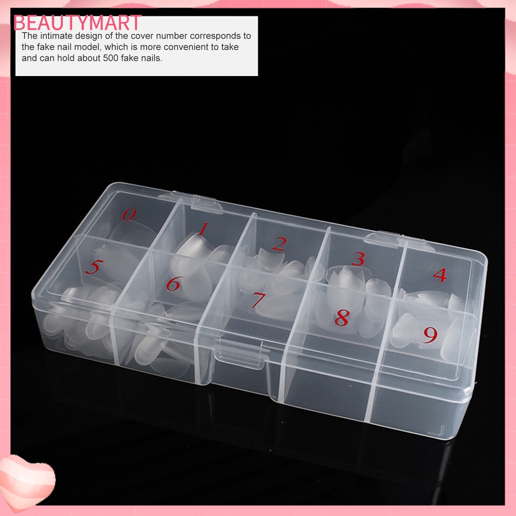 Hộp Đựng Phụ Kiện Trang Trí Móng Tay 10 Ngăn Trong Suốt Đa Năng