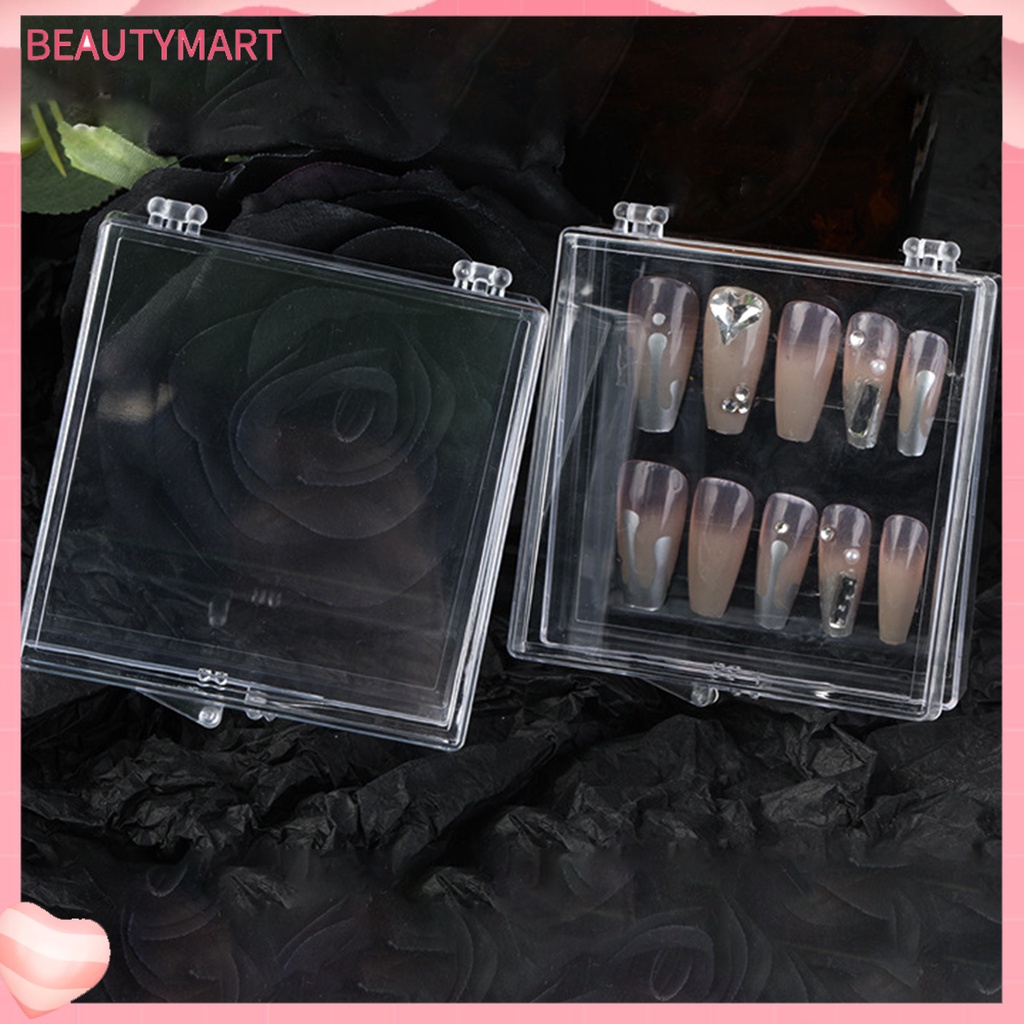 Hộp Đựng Vật Liệu Làm Móng Tay Trong Suốt Cạnh Tròn Sức Chứa Lớn Bền Bỉ