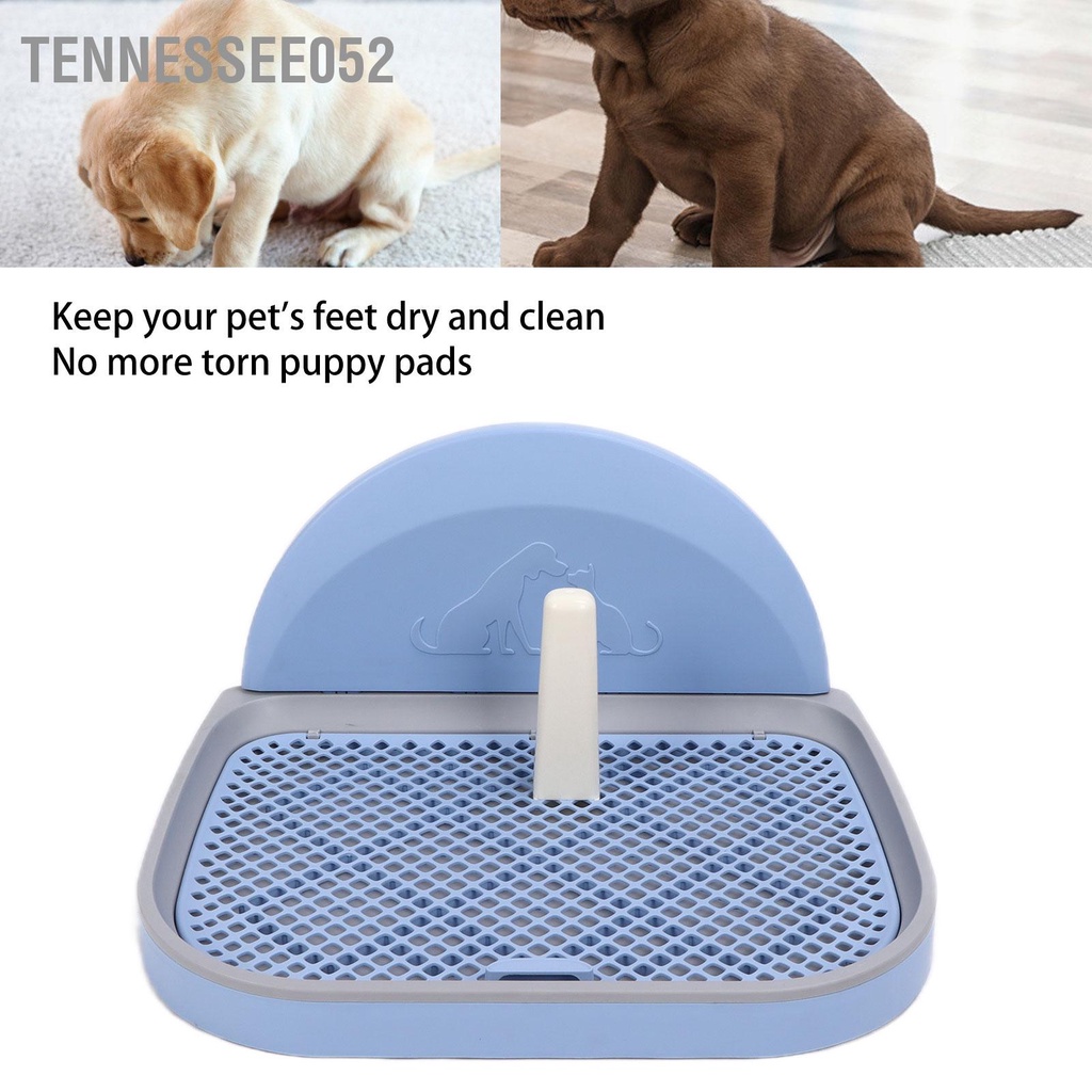 Tennessee052 Nhà Vệ Sinh Cho Thú Cưng Lưới Di Động Khay Bô Chó Có Trụ Thể Tháo Rời Và Tấm Phủ Tường Mèo