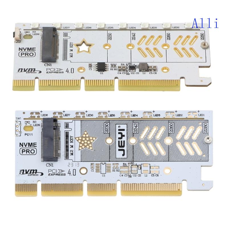 Thẻ Mở Rộng Alli M 2 NVME Sang pcie 4 0 x16 Adapter pcie x16 Gen4 Kèm Vỏ Nhôm Cho 980 PRO 970 EVO
