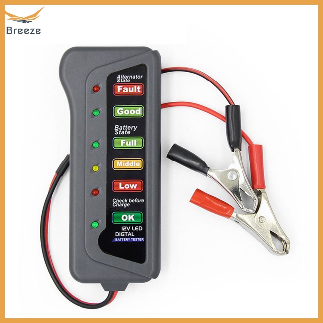 Thiết Bị Kiểm Tra Pin Xe Hơi 6 Bóng Led 12V 15a 250mm