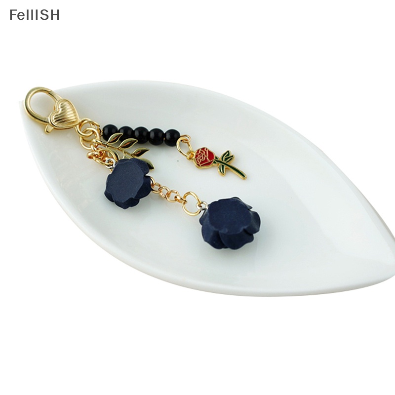 Móc Khóa Tua Rua Hình Bông Hoa Bằng Nhựa Resin Thời Trang Cho Nữ 439br