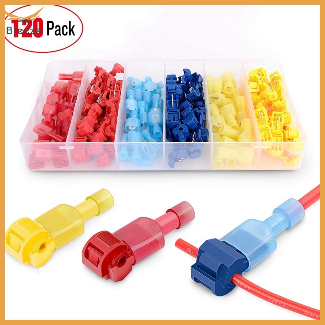 Hộp 120 Khối Đấu Nối Dây Điện Đầu Cuối Dạng Chữ T Tháo Gỡ Nhanh Tiện Lợi
