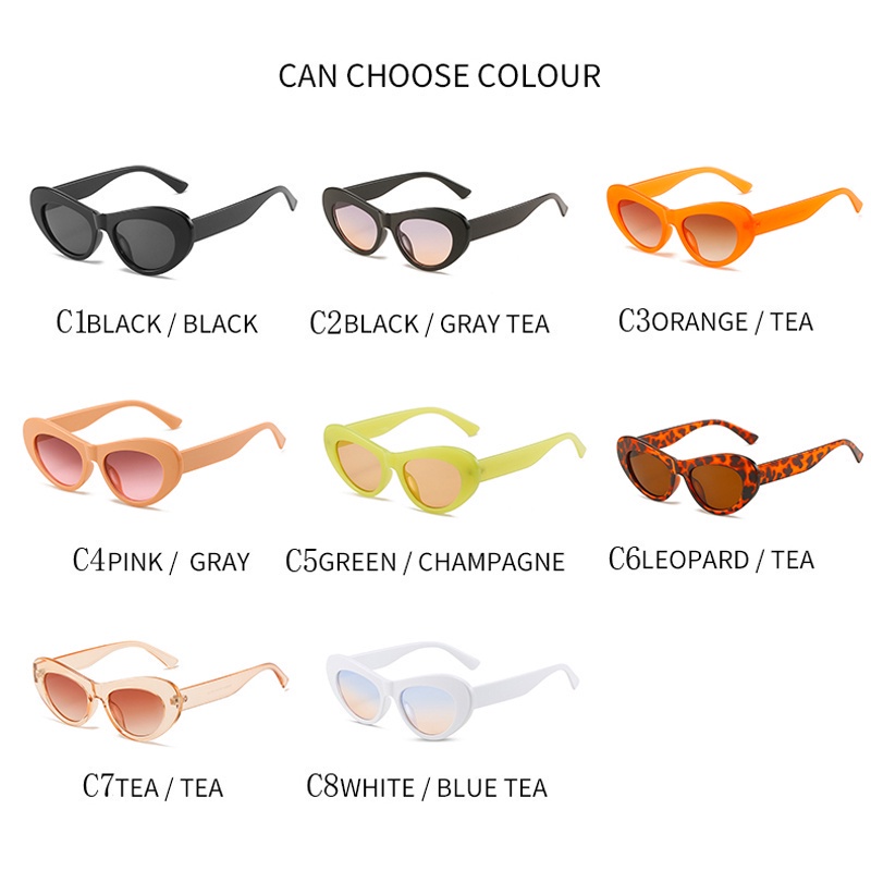 Kính Mát Hình Oval Nhỏ Chống Tia UV400 Thời Trang Phong Cách Retro Dành Cho Nữ