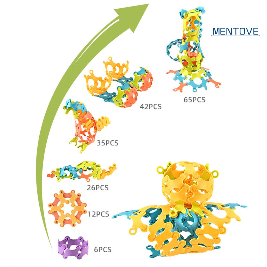 1 Bộ Đồ Chơi Lắp Ráp Bằng Nhựa Mềm Bắt Mắt DIY Cho Bé