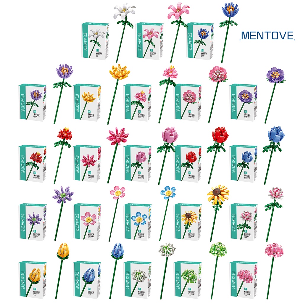 Khối Xây Dựng Hình Bông Hoa Độc Đáo Trang Trí Nhà Cửa DIY