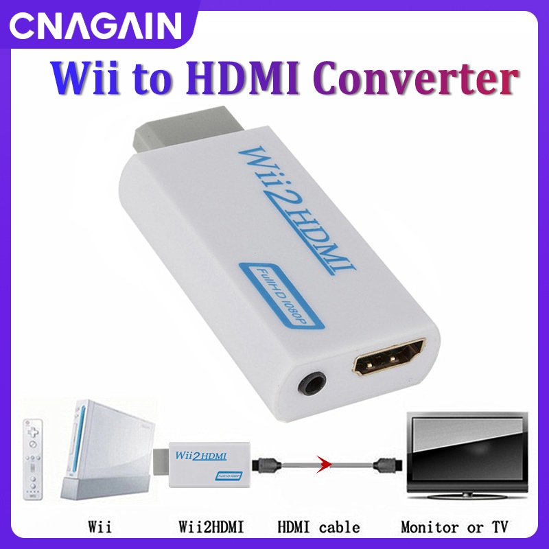 Bộ ChuyểN ĐổI Âm Thanh 3.5mm Sang HDMI Full HD 1080P Wii 2 HDMI Cho PC HDTV