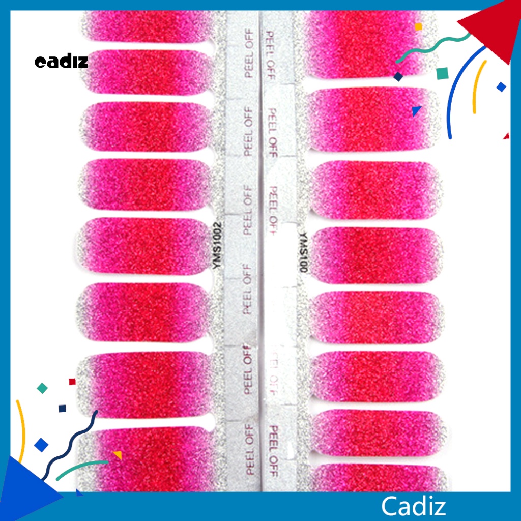Miếng Dán Trang Trí Móng Tay Toàn Diện Màu Gradient Lấp Lánh