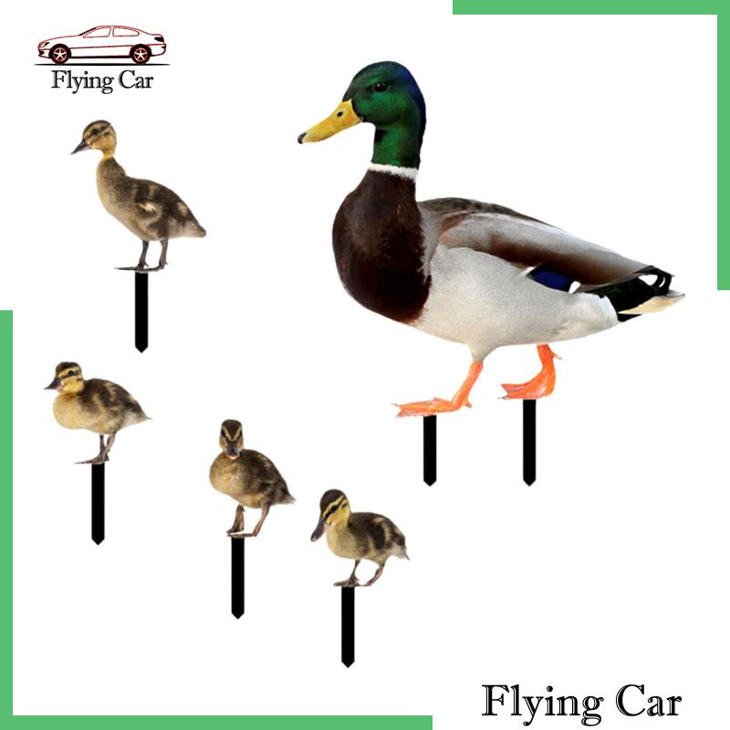 Set 2 Bức Tượng Vịt Phẳng Điêu Khắc Trang Trí Lễ Phục Sinh