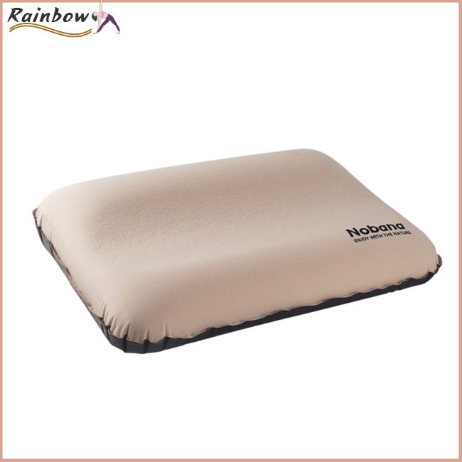 Gối Bơm Hơi Tự Động 3d Bảo Vệ Cổ Kèm Túi Đựng Tiện Lợi Dành Cho Cắm Trại