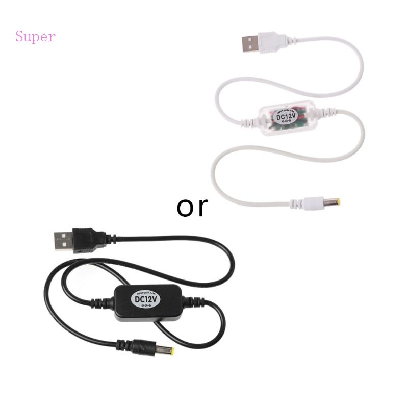 Dây Cáp Tăng Áp USB 5V Sang DC 12V 5 5x2 1mm Cho Bộ Định Tuyến Đèn LED