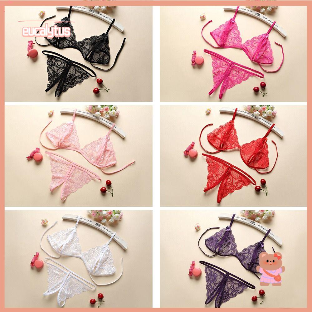 Eutus Quần Áo Lót Nịt Tất Nịt Ngực Phối Ren Dây Trong Suốt Hở Bdsm Gothic Cho Nữ