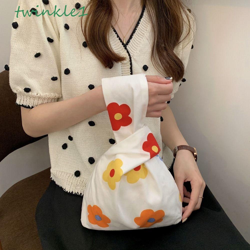 Túi Cotton Mini Đeo Cổ Tay Đựng Mỹ Phẩm / Chìa Khóa Có Thể Tái Sử Dụng Tiện Lợi