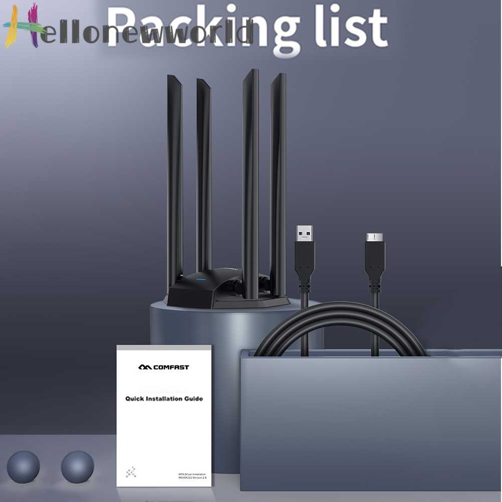 Bộ ChuyểN ĐổI WiFi COMFAST CF-WU785AC 1300M, USB 3.0 4 Ăng-Ten