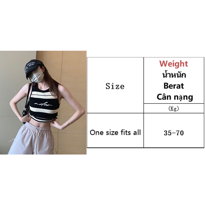 Áo Hai Dây Cổ Tròn In Chữ Thời Trang Mùa Hè Hàn Quốc 2023